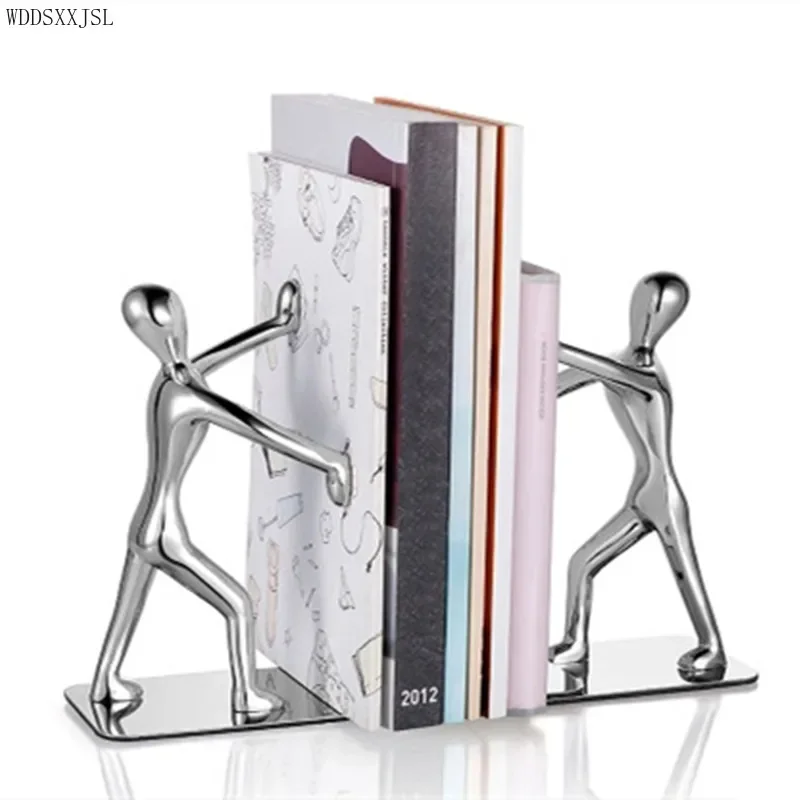 European-style creative abstract humanoid bookends ornaments metal crafts home decoration study bookends ornaments