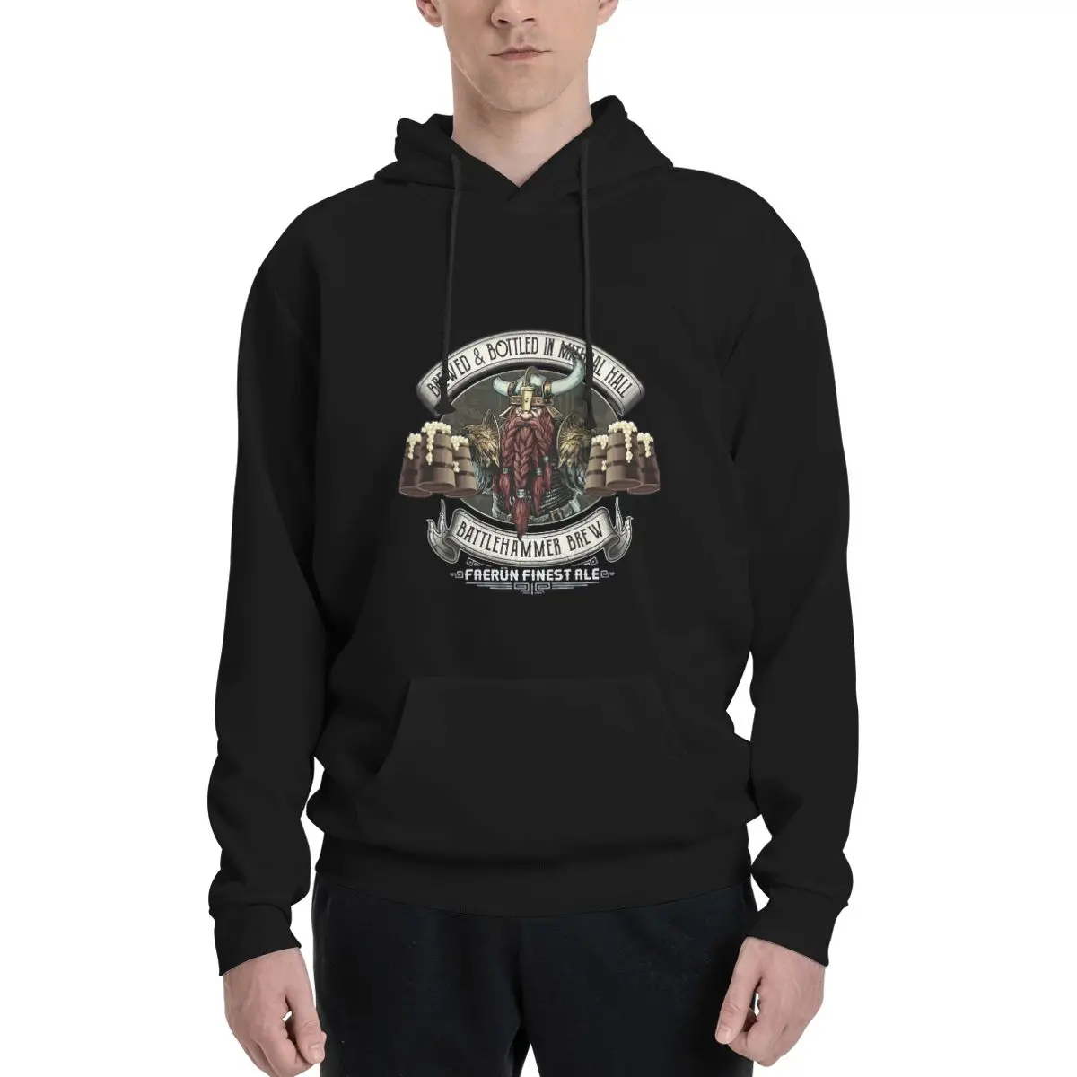 Sweat à capuche en polyester pour homme, couleurs Dif chaudes, ATA THRAL Hall genic lehammer brew Bruenor Faerun nain