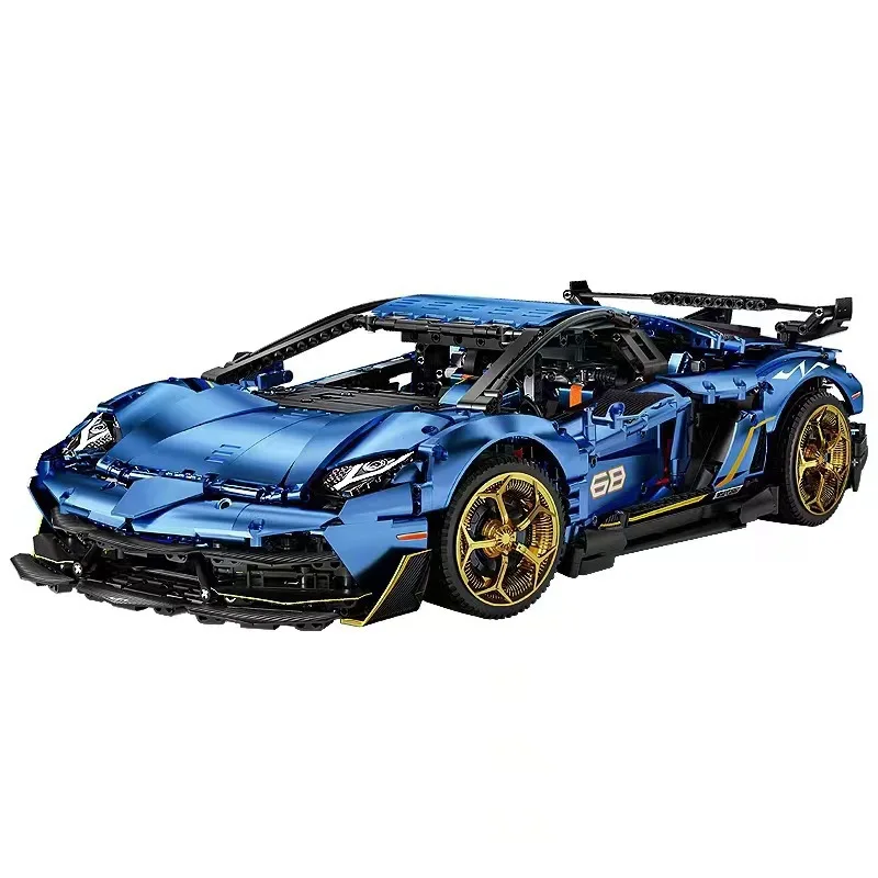 2023 New Technical 1:8 SVJ Sports Car Building Blocks Model City Remote Control Car Bricks Toys for Children Set regalo di natale