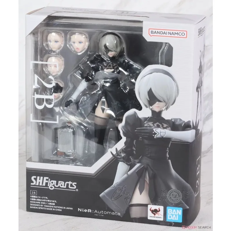 Bandai Shf Neal Mechanical Era Movable Finished Animation Figure 2B Miss Hand Model Display Gift Back To School Anime Toys