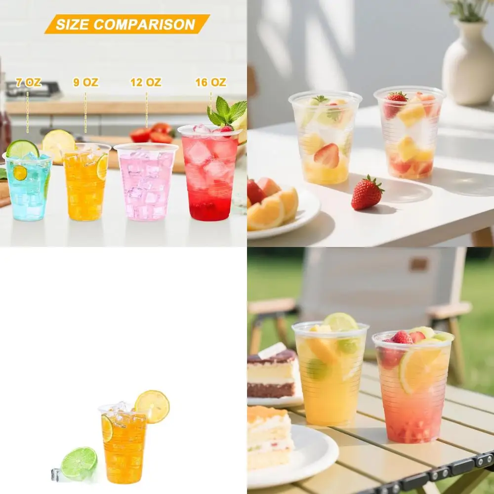 

Одноразовые прозрачные пластиковые стаканчики на 9 унций, упаковка из 2000 штук, идеально подходят для вечеринок, горячих напитков, секов и соков