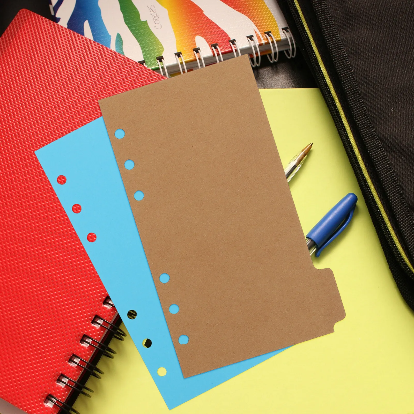 

20Pcs Index Dividers Paper Binder Tabs Writable Colorful Study Accessory Convenient Professional Tab Separators for Notebooks