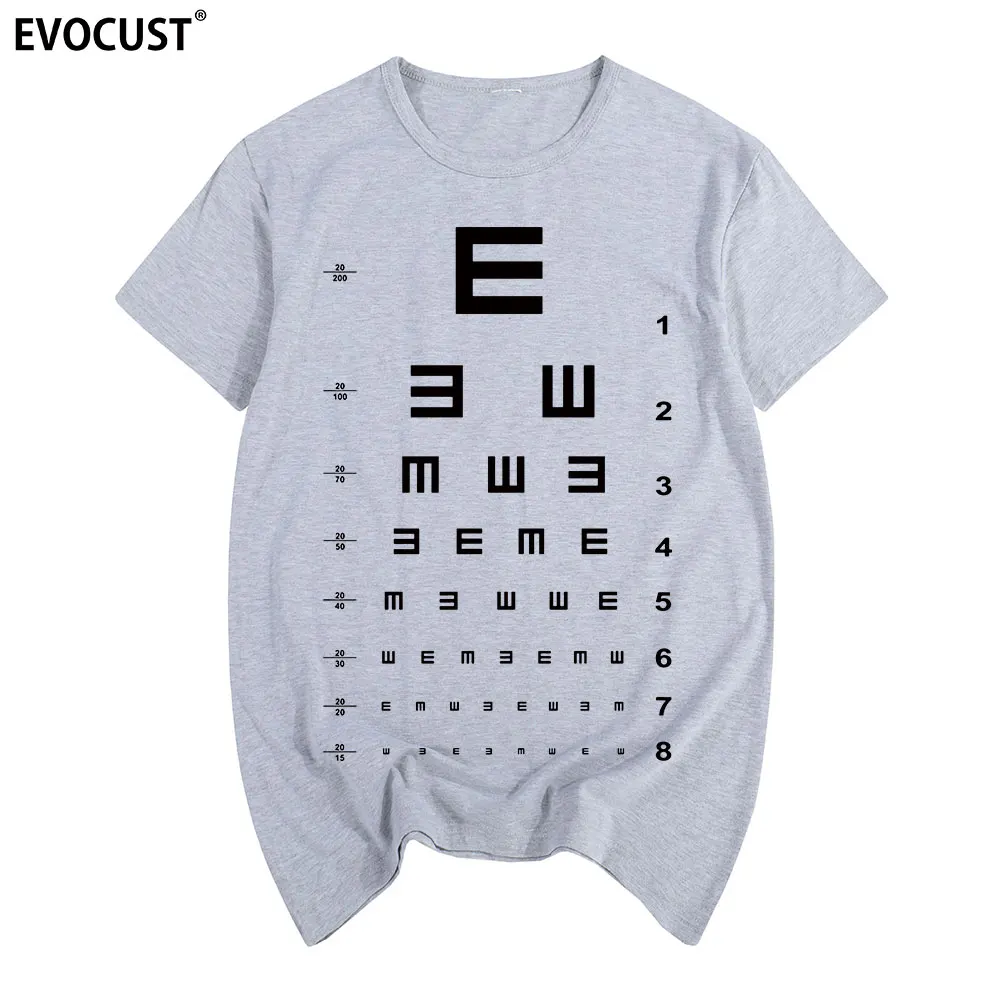 Eye Vision Chart Funny Optometrist Optometry Glasses T-shirt Cotton Men T shirt New TEE TSHIRT Womens unisex Fashion