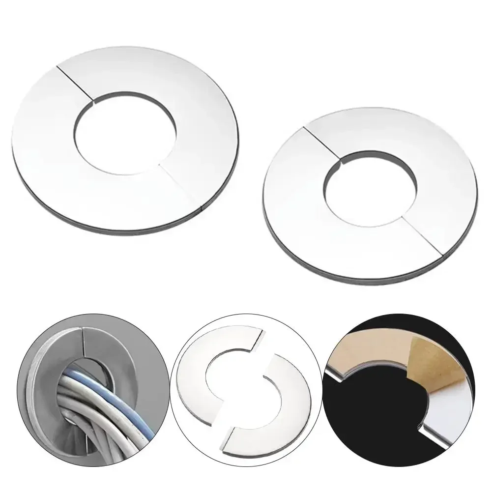 8pcs Plastic Wall Wire Hole Decor Cover 24mm 28mm Wall Split Flange Stainless Steel Pipe Hole Cover Plate Pipe Plug Decor Cover