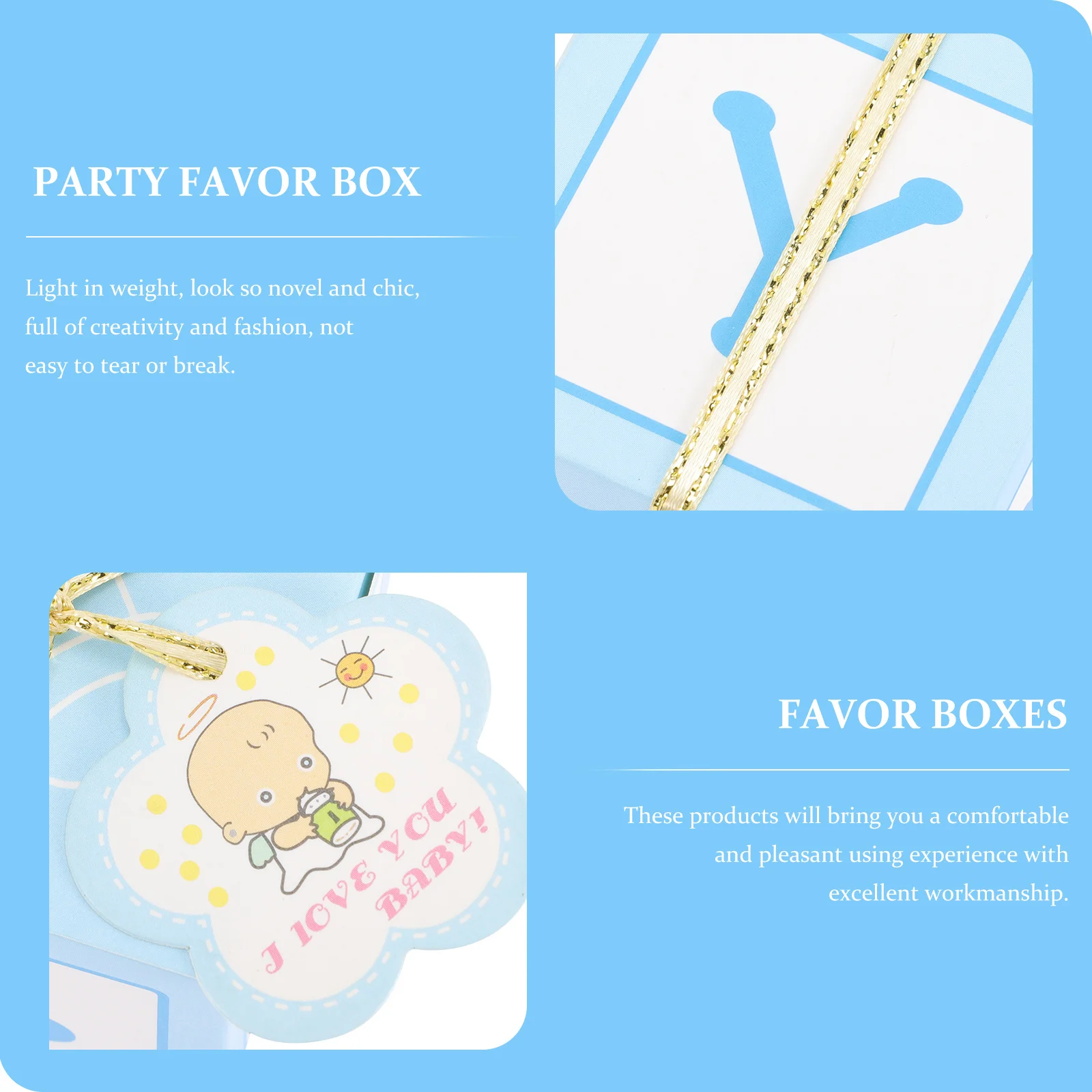 

25Sets Baby Shower Favor Boxes Candy Boxes Lightweight Durable for Baby Shower Party Favors Creative Gift Cases Portable