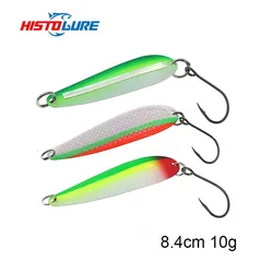 Fishing  Spoon  Metal  Trolling  Lure 8.4cm 10g thin Spoon Lure Hard Bait Spinner Bait Isca Artificial Peche Fishing Tackle