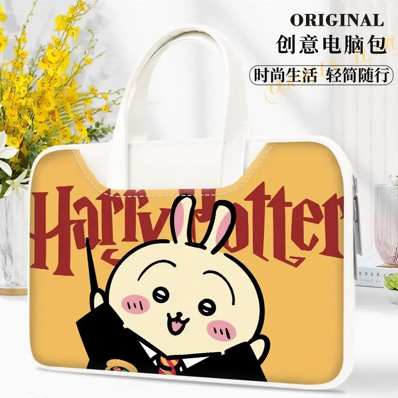 Disney Cartoon Cute Lilo Portable Large Capacity Chiikawa Computer Bag Exquisite Tablet PC Lightweight Simple Storage Bag Gift