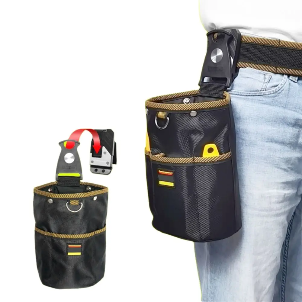 

Waist Hanging Nylon Tool Waist Bag Removable Waterproof Electrician Tools Storage Bag Waist Pockets Quick Release Nail Bag