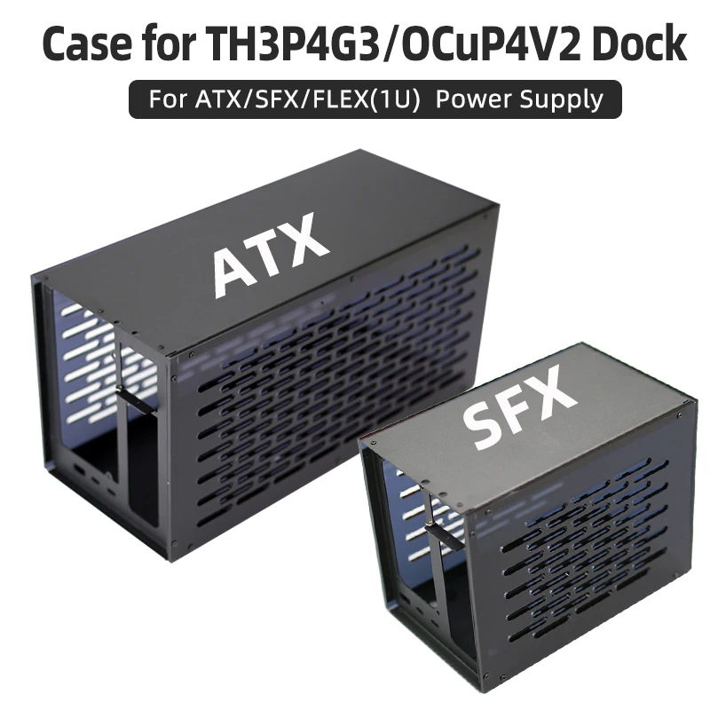 Obudowa do stacji dokującej GPU kompatybilnej z Thunderbolt TH3P4G3 i stacji dokującej OCuP4V2 do zasilacza ATX SFX FlEX (1U)