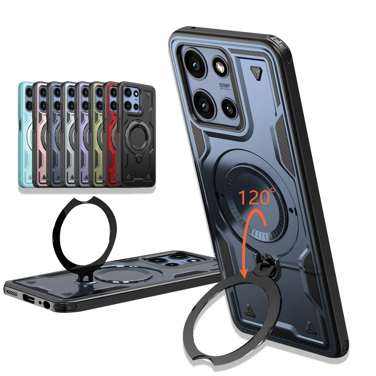 Military Shockproof Phone Case For Motorola Moto G Power Stylus 5G Edge 2025 2024 GPlay Edge G13 G23 G53 Fold Stand Armor Cover