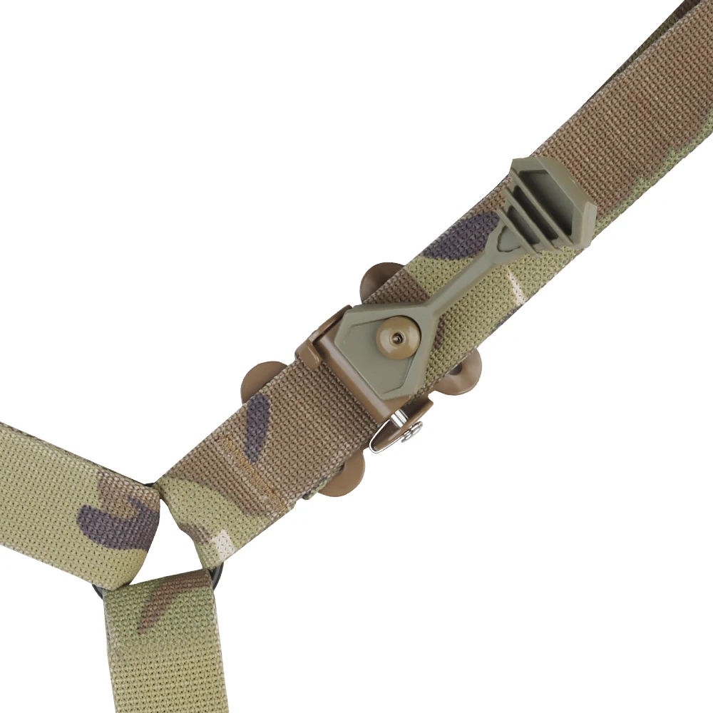 Camouflage Single Point Tactical Sling Gun Cord Wargame Launcher Sling Shoulder Pad Pull Loop Quick Adjustment