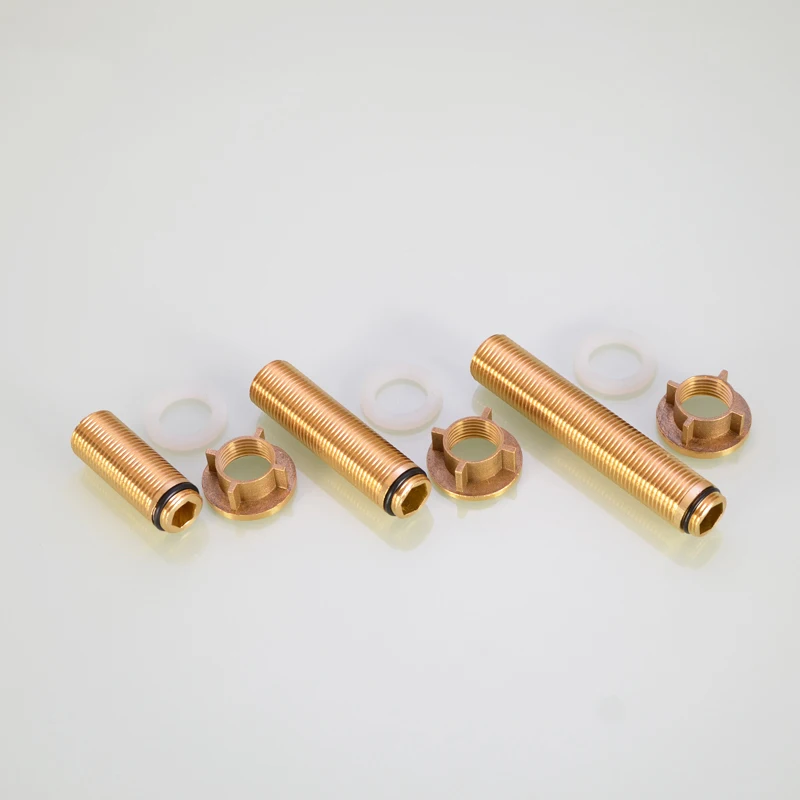 Copper Tap Faucet Fixing Fitting Lengthened 55/80/110mm Single/Double Hole Hot/Cold Water Faucet 1/2