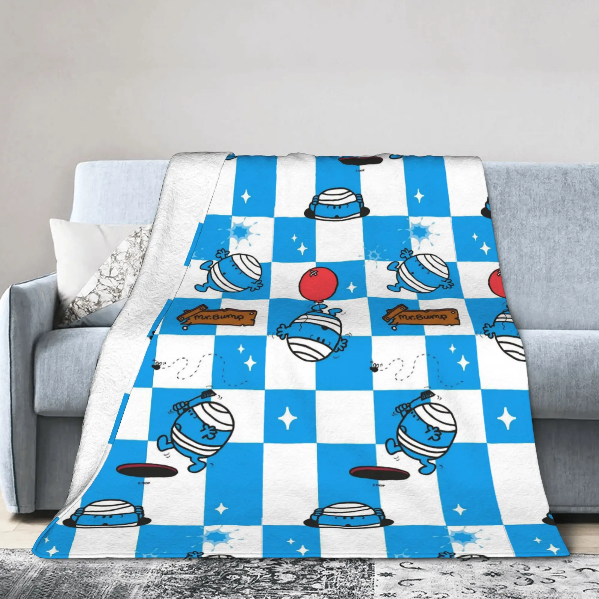 M-Mr M-Men L-Little M-Miss Knitted Blanket Humour Fuzzy Throw Blankets Home Couch Personalised Soft Warm Bedsprea,