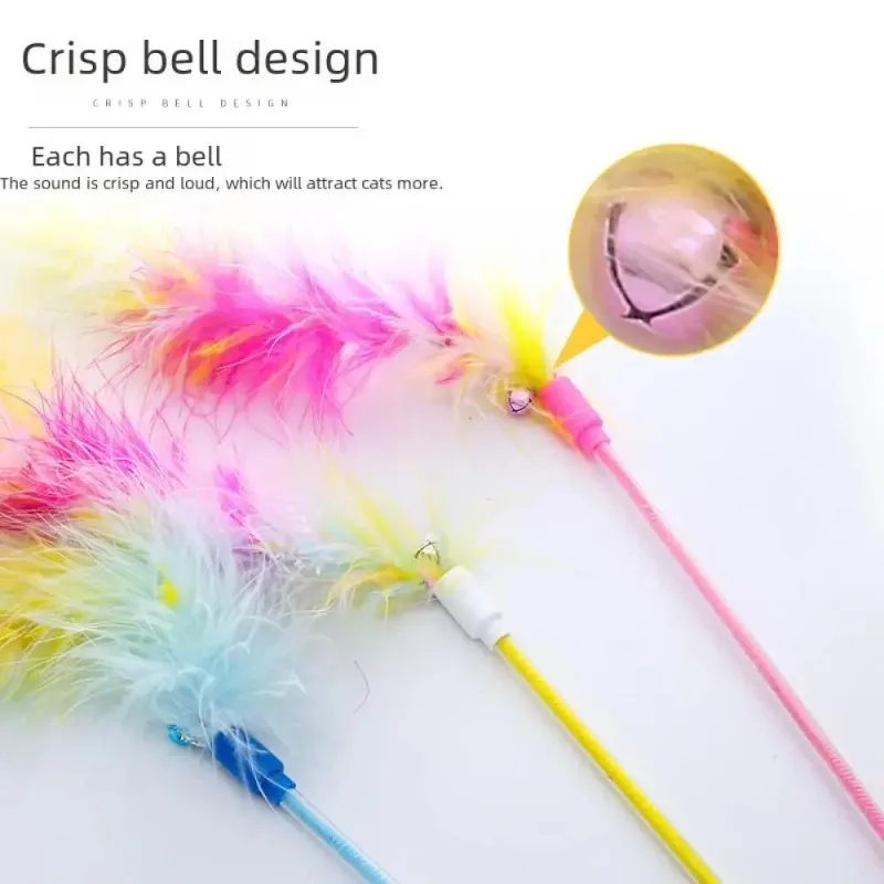 Pet Toys Vibrant Feather Entertaining Fairy Wand Cross Border Animal Accessories Wholesale Price