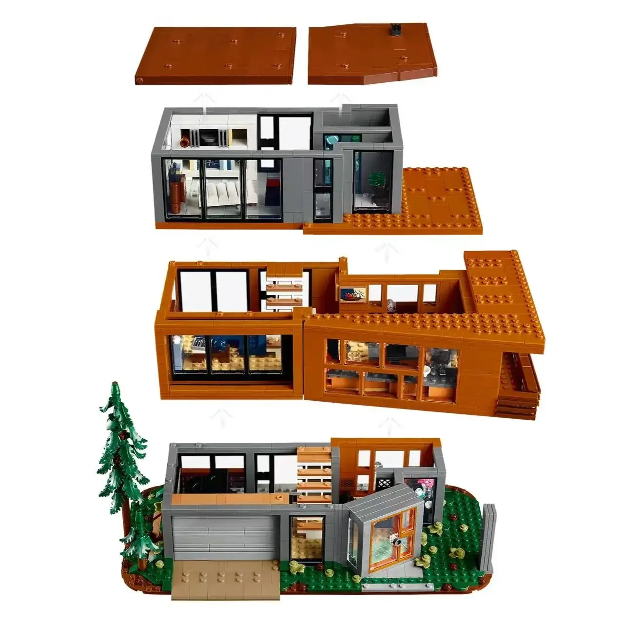 NEW 21354  House Building Set Architecture Blocks Romance Films Fans  Creative Present for Adult Christmas Birthday Gifts