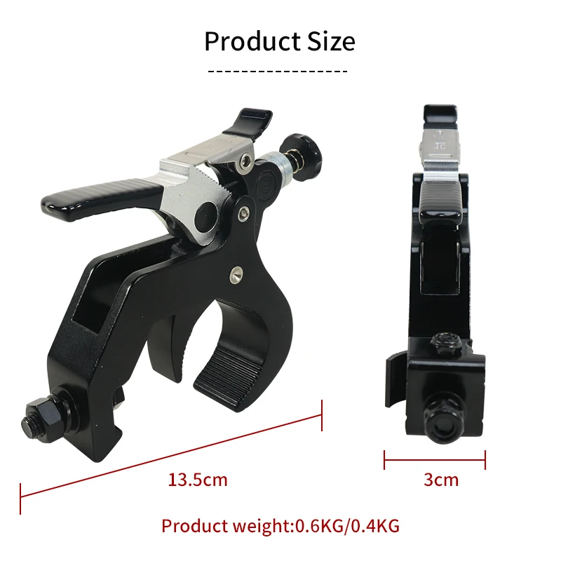 Imagem -06 - Iluminação do Estágio Braçadeiras Principais Moventes Fechamento Rápido Desbloqueio Rápido Gancho Profissional da Lâmpada do Metal 4560 mm 250kg