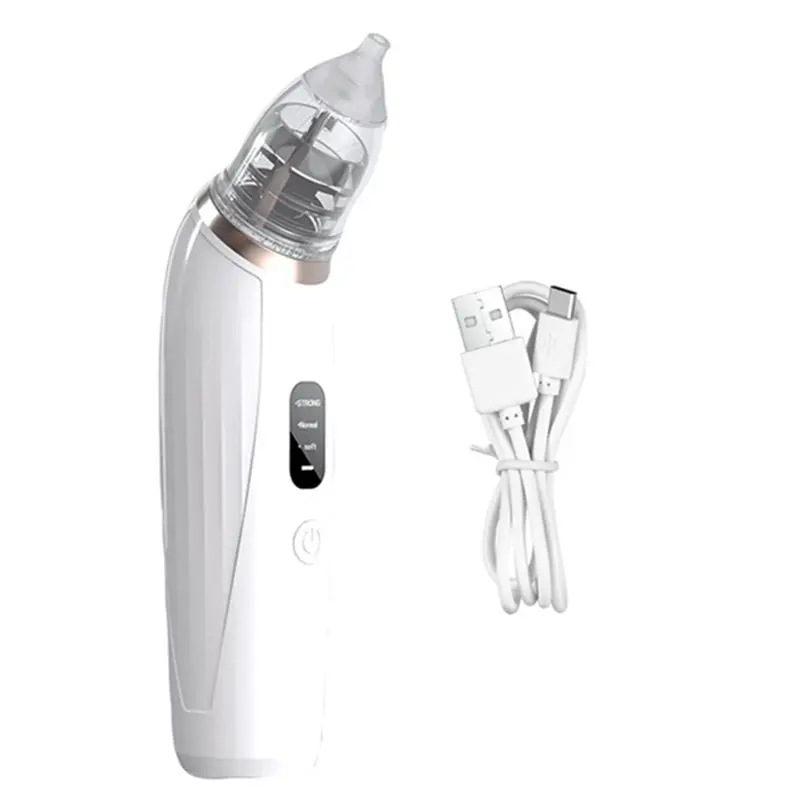 

MACH-Baby Electric Nasal Aspirator Rechargeable Nose Suction Device Food Grade Silicone Tips 3 Suction Modes Nose Cleaner