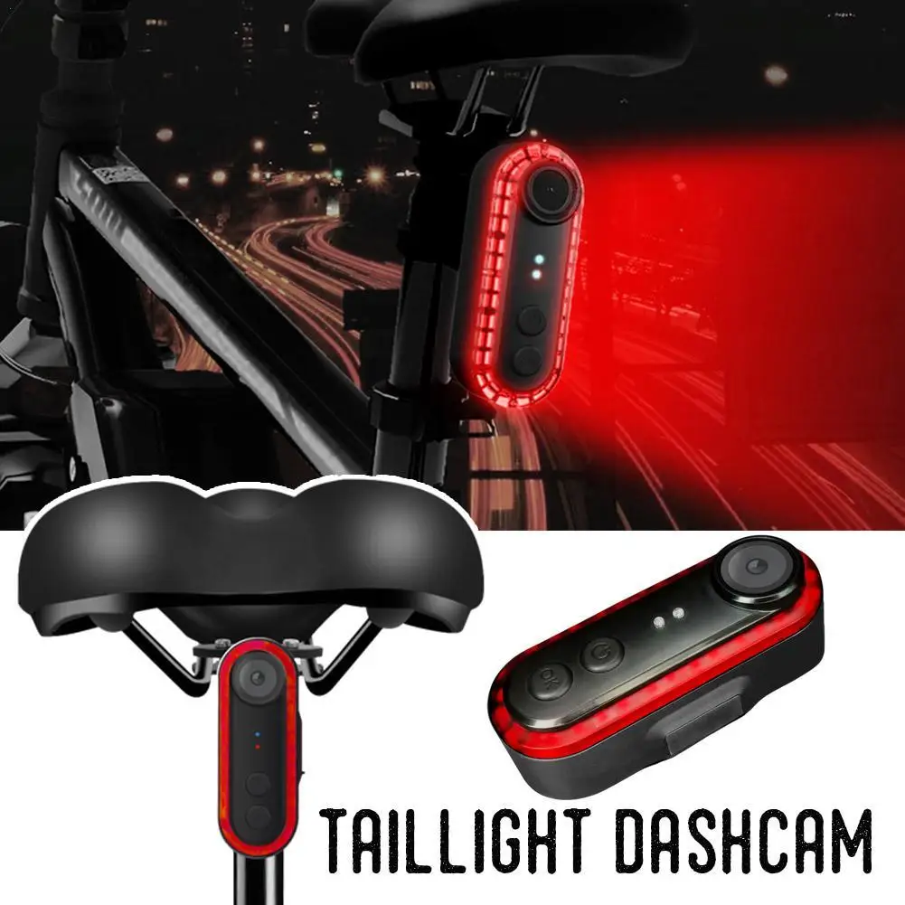 Bicycle Rear Light Camera Recorder IPX6 Waterproof Bike Tail Light Waterproof Handlebar Bicycle Mirror Camera for Mountain Road