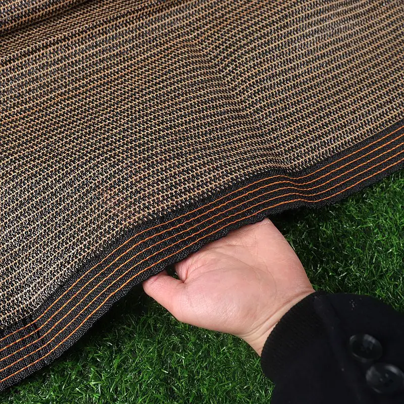 Customized 200GSM Anti-UV Coffee Brown sunshade net shade outdoor waterproof sun waterproof outdoor uv protection garden net