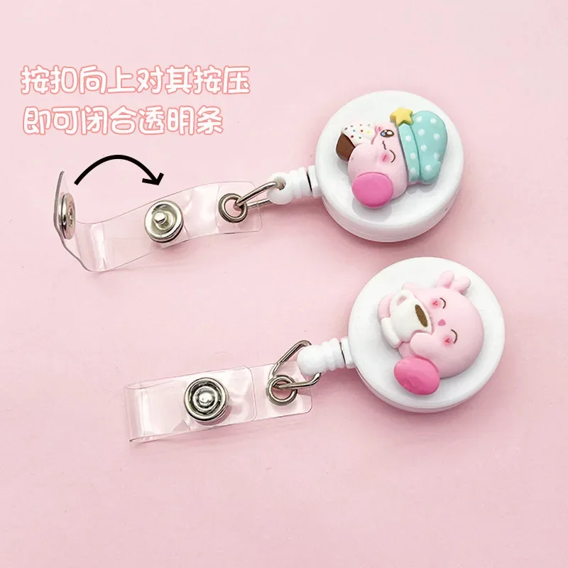 Student Nurse Chest Badge Reel ID Lanyard Name Tag Cute Cartoon Retractable Clip Easy Pull Buckle Access Keychain DIY Pendant