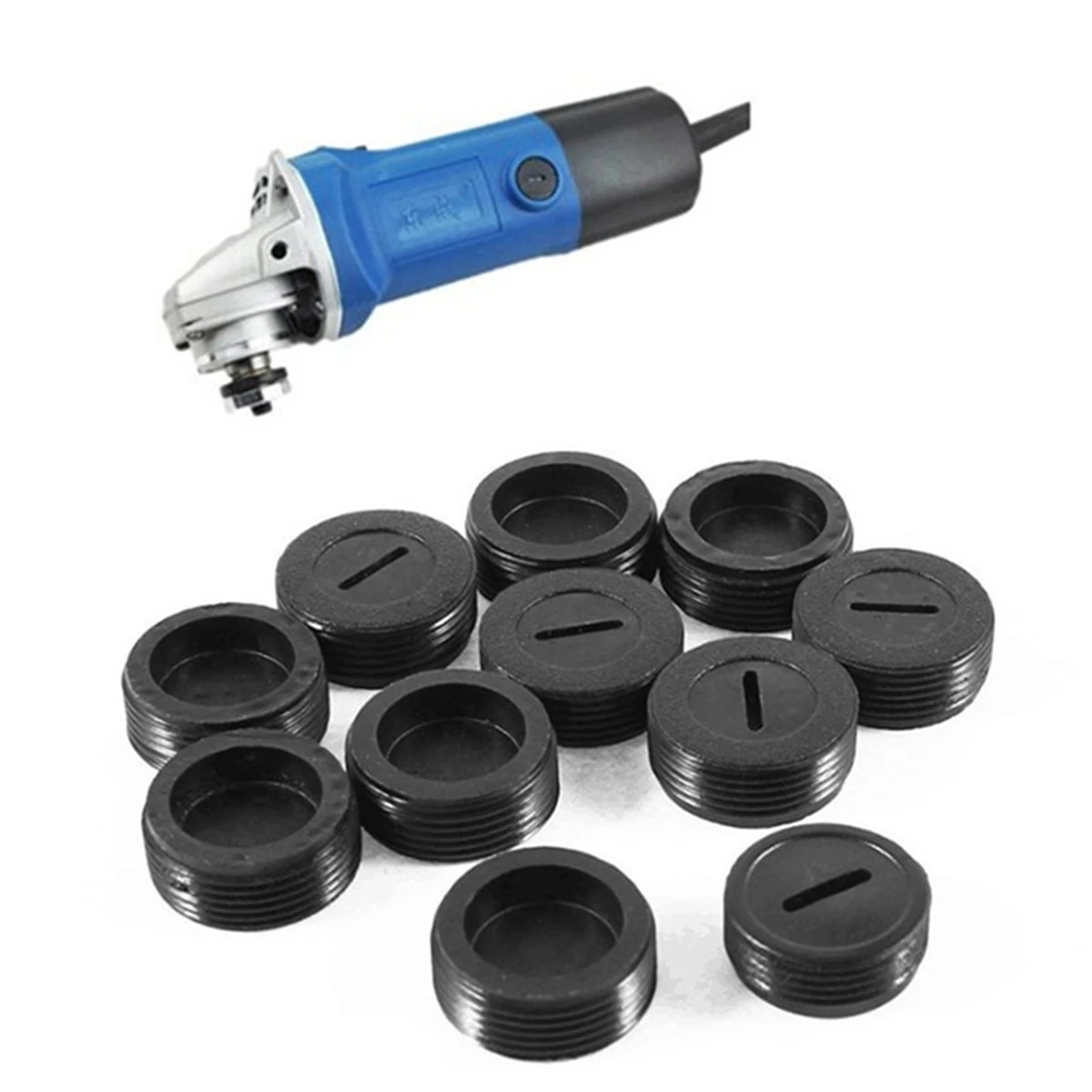 10 paia di parti di utensili elettrici copertura spazzola di carbone 14 mm dado rotondo in gomma tappo tappi supporto custodia smerigliatrice angolare Accessori-AT64