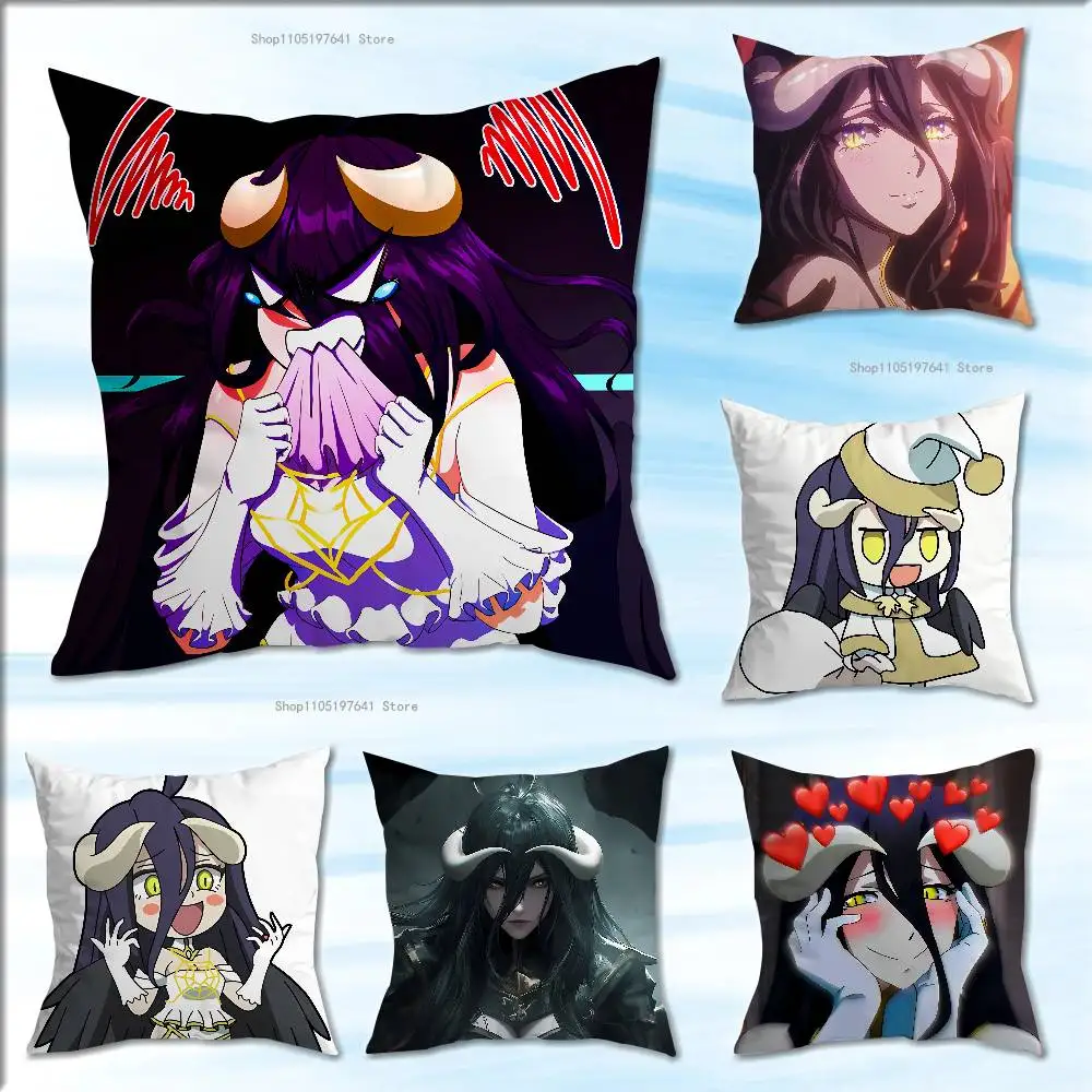 

Animation A-Albedo O-Overlord Anime Celebrity Merchandise All-Match Printed Pillow Case Sofa Office Room Decoration Protector