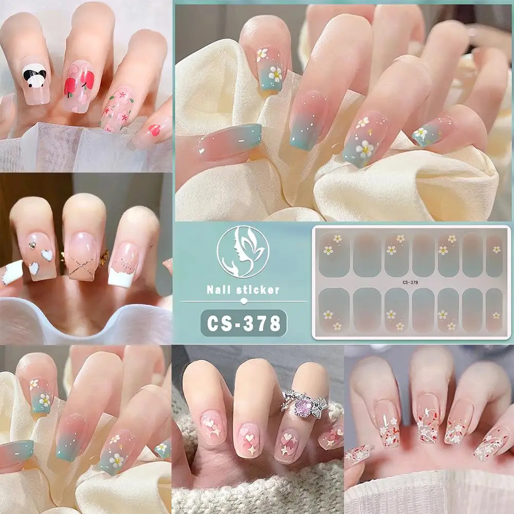 Adesivo para unhas panda, gel sem assar, filme de óleo para unhas, estilo adesivo, filme para unhas, adesivo chinês à prova d'água r2i6