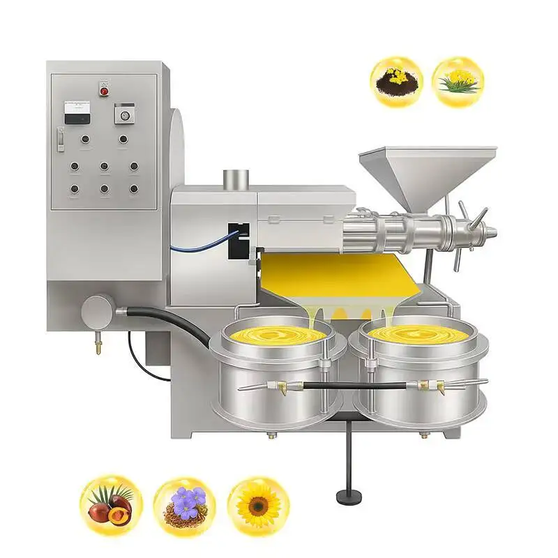 The Fully Automatic Screw Press Soybean,Suower,Rapeseed Peanut Oil Can Be Used For Both Cold And Hot Pressing