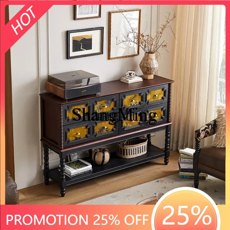 

FGgood-looking Entrance Cabinet Living Room Counter Storage Side Cabinet Medieval Style