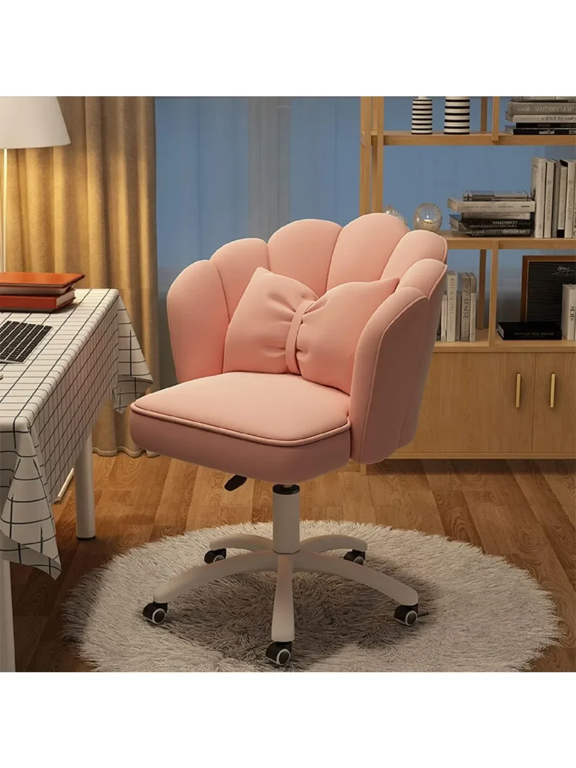 لطيف البتلة كرسي مكتب النسيج الحديث المنزل فراشة مكتب كرسي ارتفاع قابل للتعديل كرسي ماكياج الكمبيوتر #6