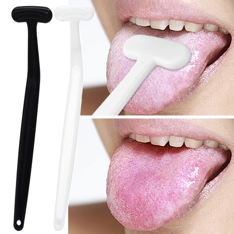 Dual Uses Tongue Scraper Cleaners Reusable Oral Health Cleaning Brush Hygiene Care Toothbrush Mouth Fresh Breath Scraping Tools