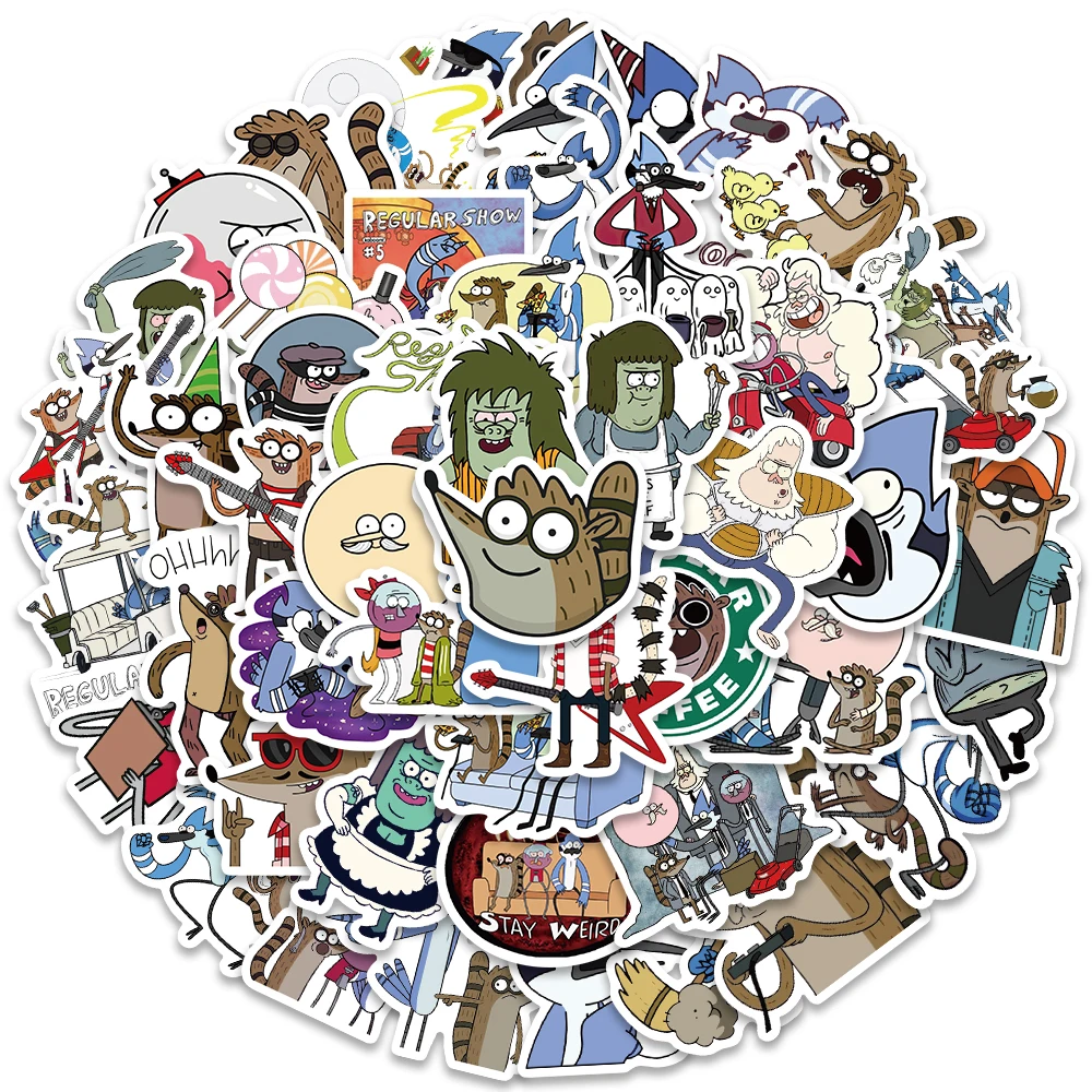 52pcs Funny Cartoon Characters Anime Stickers For Laptop Phone Guitar Luggage Diary Waterproof Graffiti Vinyl Decals