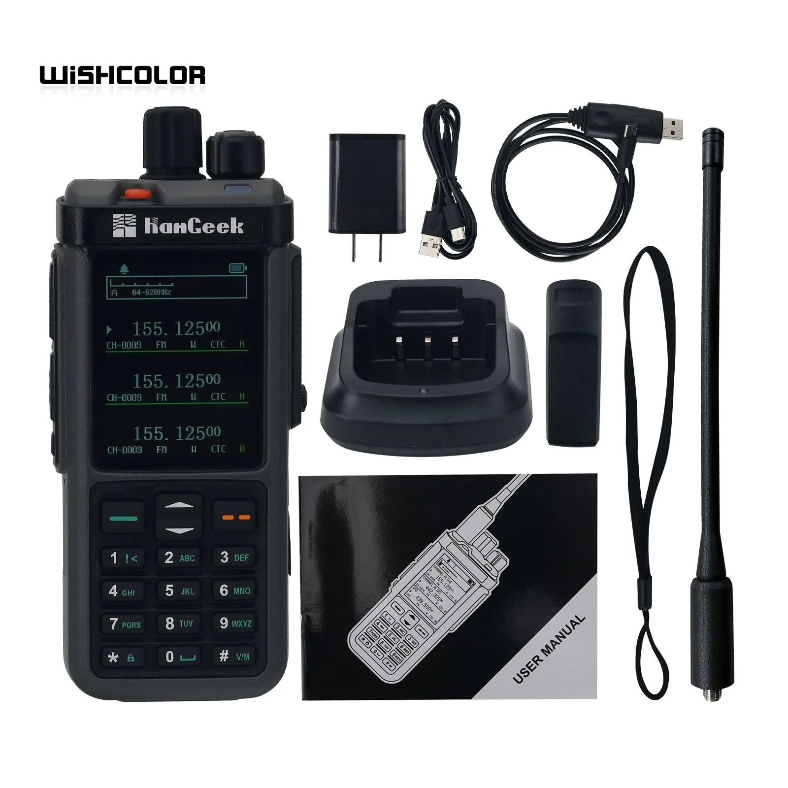 

HamGeek UV-98 Plus 10W 1024CH Walkie Talkie УКВ УВЧ-трансивер (стандартная версия) с 3-секционным дисплеем