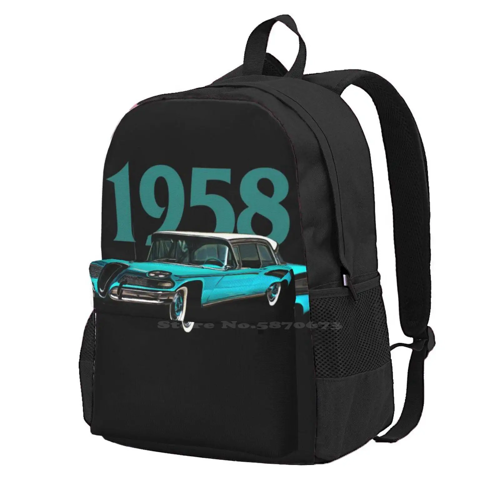 Untitled School Bag Big Capacity Backpack Laptop 15 Inch Edsel 1958 1960 1959 Ranger Stencil Logo Car American Muscle Classic