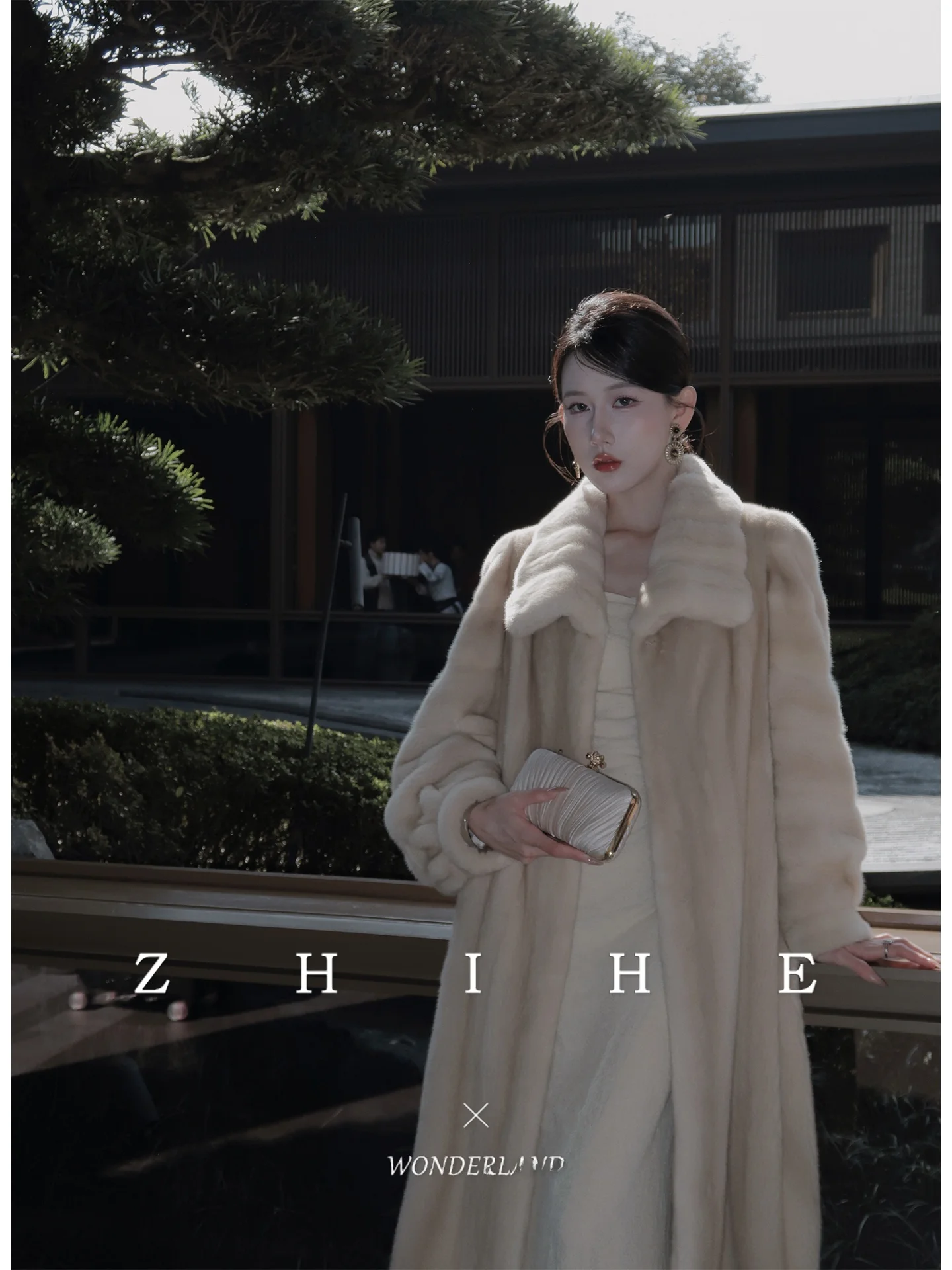 

Ele Pure Color Square Collar Top And Skirt Two-Piece Set for Women by Wuyan hel Autumn Winter Faion Casual Date Wear