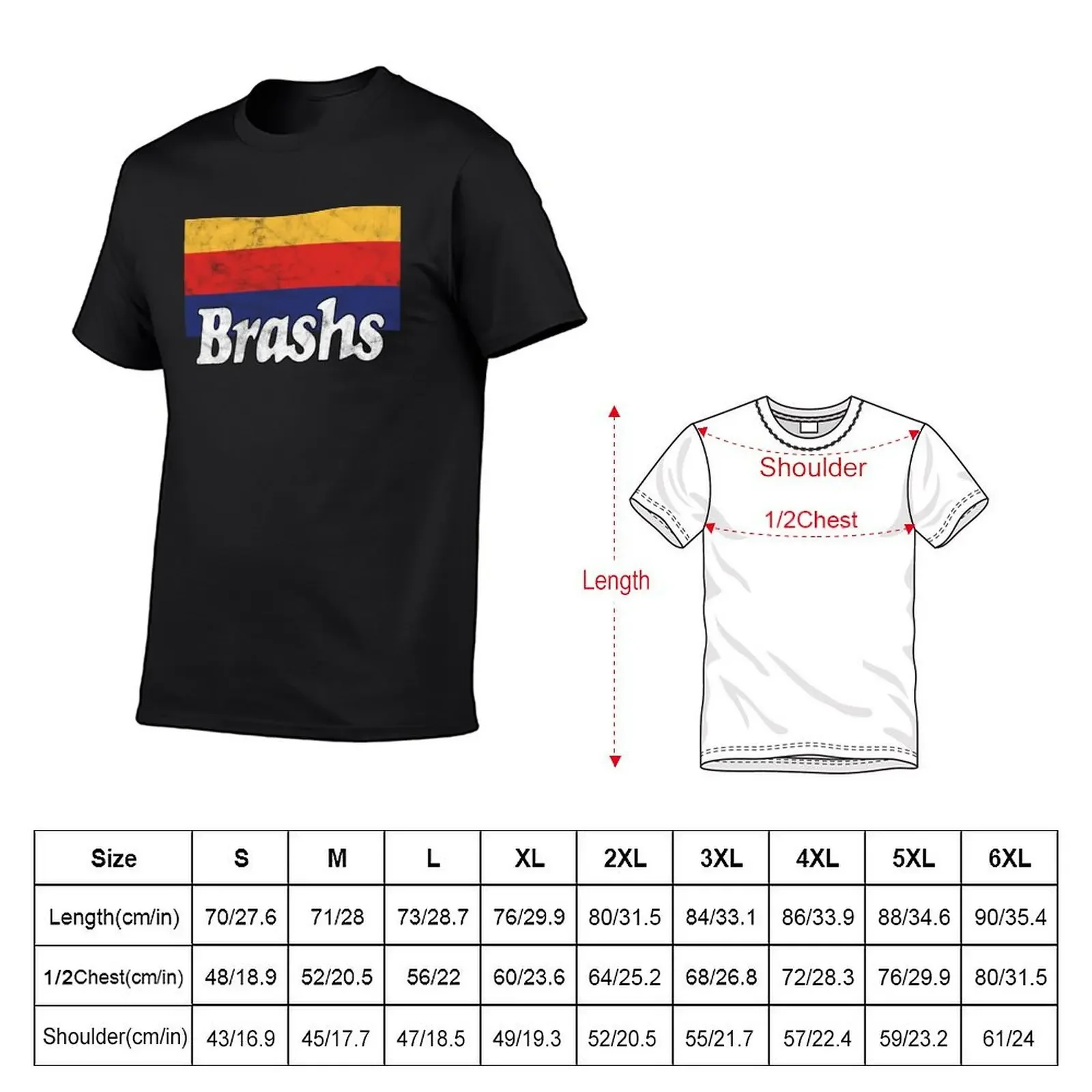 Brashs (Vintage Worn Look] T-Shirt tees essential t shirt plus size tops new edition mens graphic tshirts