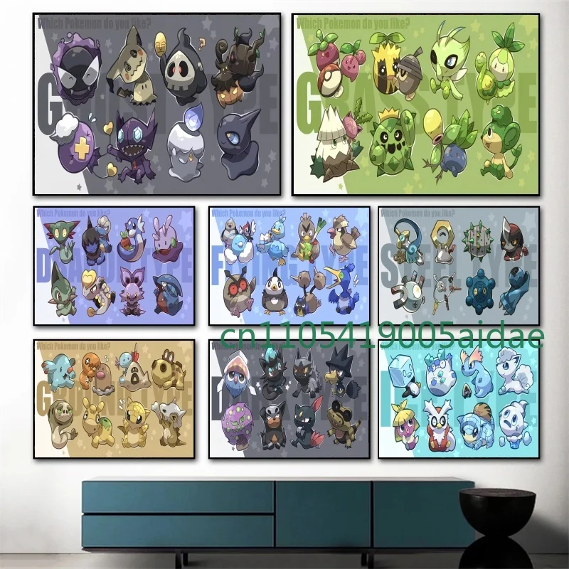 

Classic Art Aesthetic Poster Pokemon Pikachu Home Room Canvas Painting Cuadros Best Gift Hanging Gifts Cartoon Character HD Wall