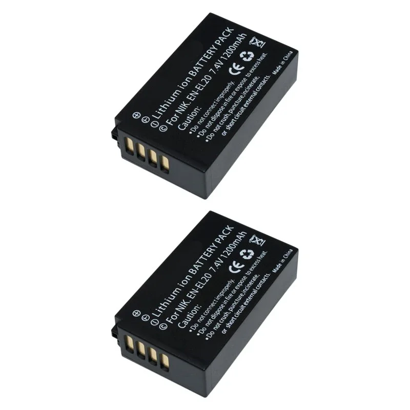 High Quality 1/4pcs 7.4V 1.2A EN-EL20 EN EL20 ENEL20 Rechargeable Camera Battery for Nikon EN-EL20a 1 J1 J2 J3 S1 Digital Camera