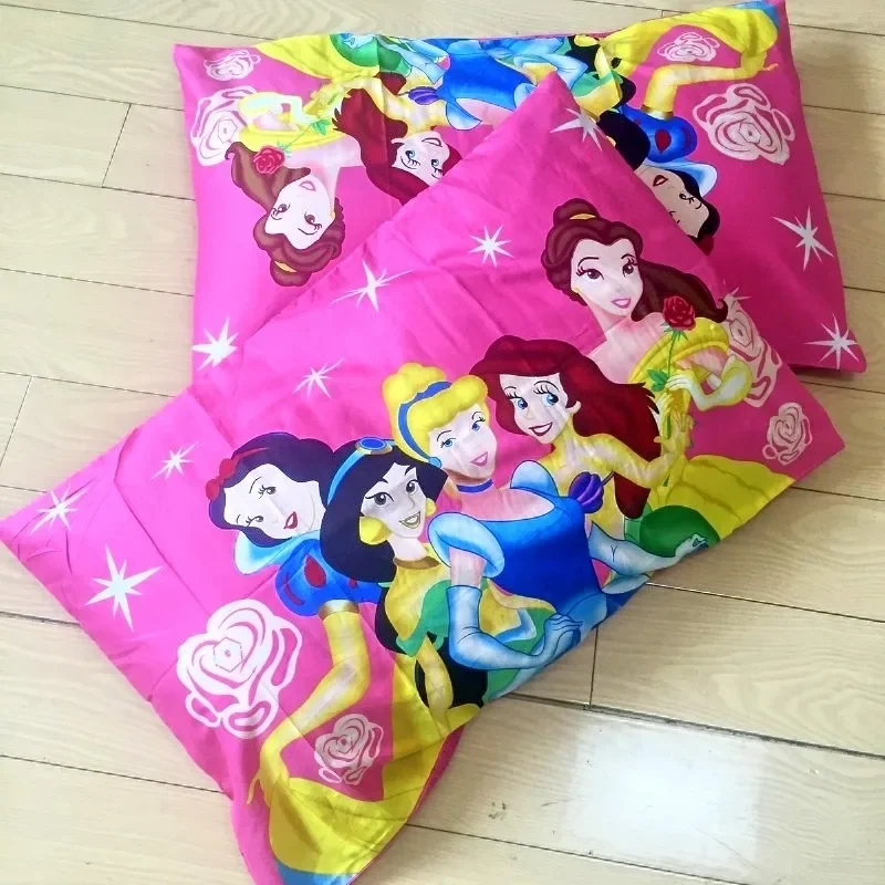 Disney Cotton Bé Trai Bé Gái Áo Gối Chần Gòn 2 Chiếc Hoạt Hình Nàng Tiên Cá Trắng Công Chúa Sofia Gối Trang Trí Phòng Ngủ 48x74cm