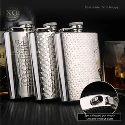 Exquisite 4oz Hip Flasks for Alcohol Stainless Whiskey Flask with Funnel Wine Pot Alcohol Bottle Travel Pocket Liquor Container