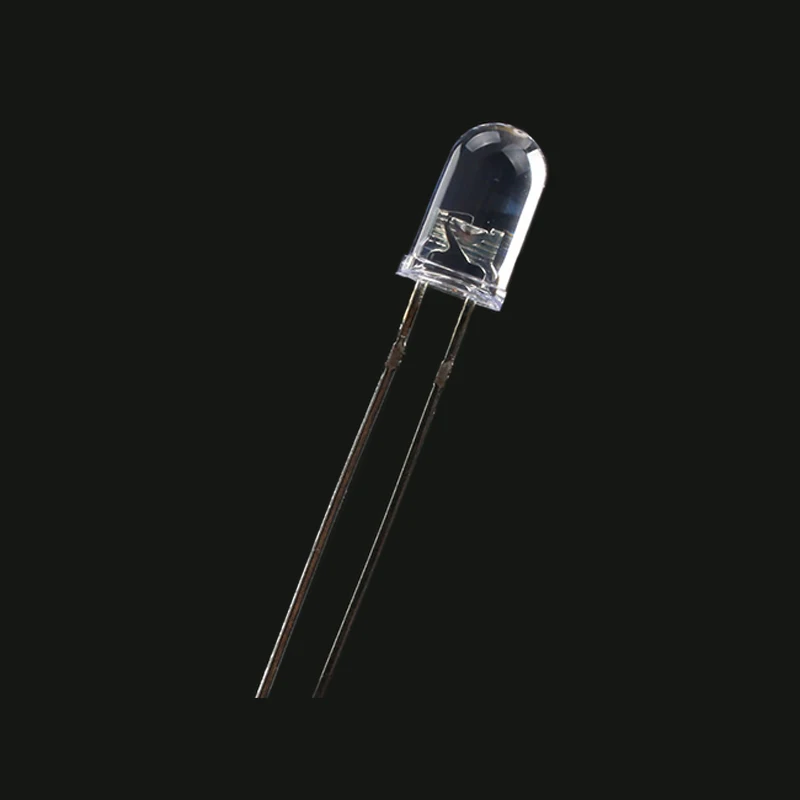 50pcs 5mm LED Bi-Color Clear Red/Green Non-Polar Round Light Emitting Diode Two Plug-in DIP DIY Kit
