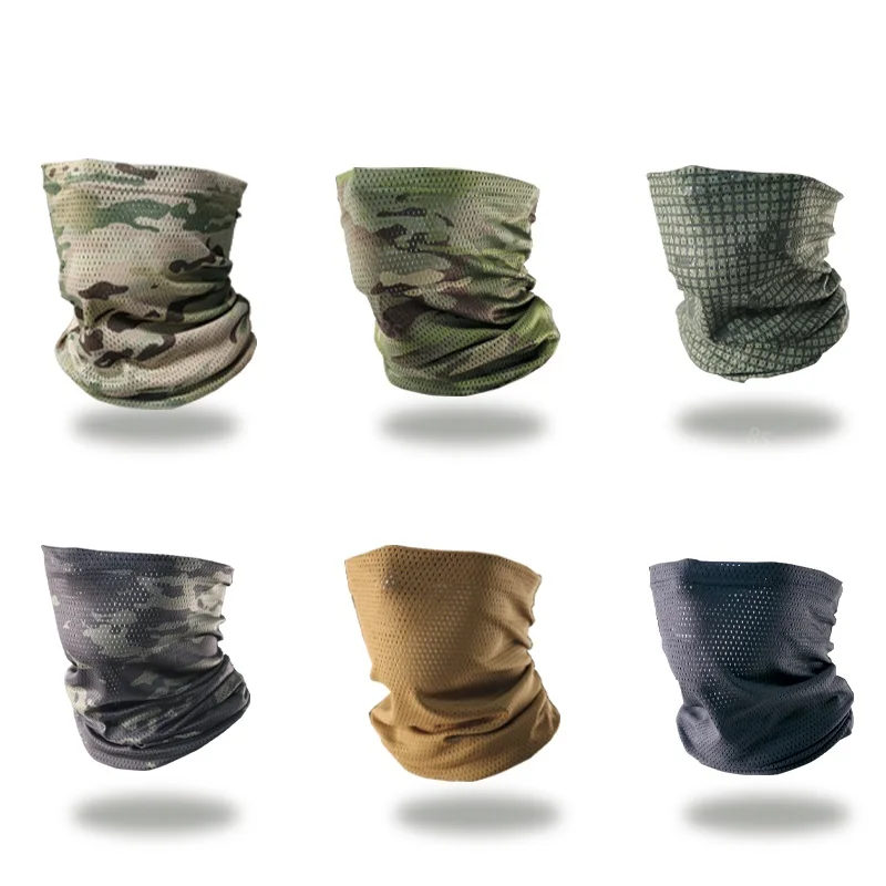 

Tactical Camouflage Scarf Neck Protection Men's Summer Lightweight Outdoor Cycling All-in-one Sun Protection Face Mask Collar