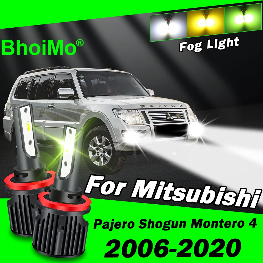 

BhoiMo Front Fog Light Lamp For Mitsubishi Pajero Shogun Montero 4 2006 2020 Led Bulb 2007 2008 2009 2010 2011 2012 2013 2014