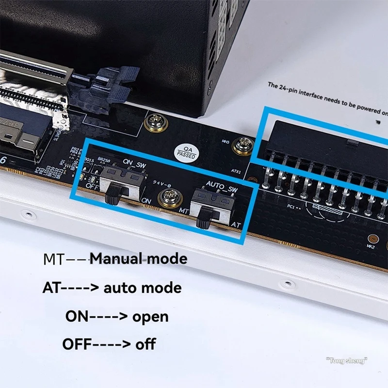 2Port SlimSAS X16 Base Board Slimsas Graphics Card Expansion Dock PCIE4.0 X16 to Slimsas 8654 PC Adapter-ELEC