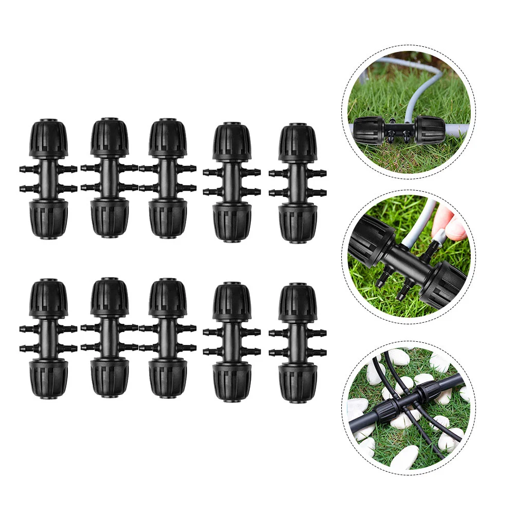 

10 Pcs Different Diameter Six Irrigation Hose Gardening Kit Connector Drip Barb Tube Suite