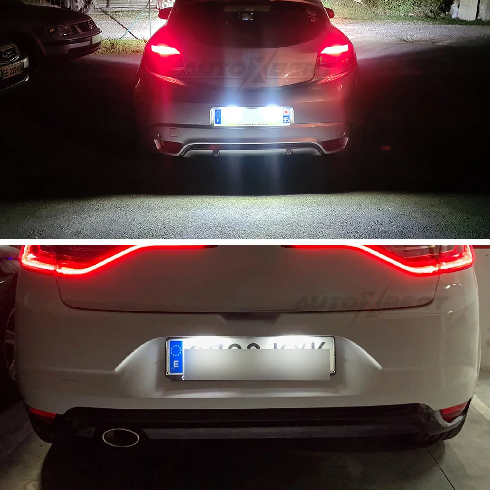 18LED Xenon White License Number Plate Light For Renault Clio 3 4 Espace 4 Laguna 2 3 Master 2 Vel Satis Car Exterior Tail Lamp