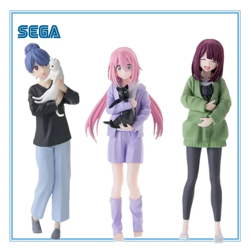 SEGA Desktop×Decorate Laid-Back Camp Kagamihara Nadeshiko Ayano Toki Shima Rin Anime Figure Toys Collections PVC Model Gift