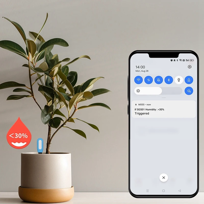 Intelligent Detector Detector Doodle Bluetooth Smart Home Soil Temperature And Humidity Meter