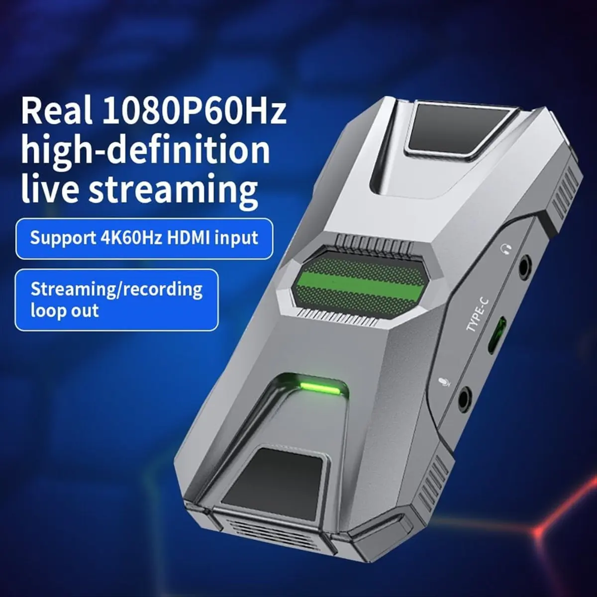 A86G NEW USB 3.0 Capture Card,Full HD 1080P 60 FPS Video Game Recording and Live Streaming Works for /Switch/Camera/PC/OBS