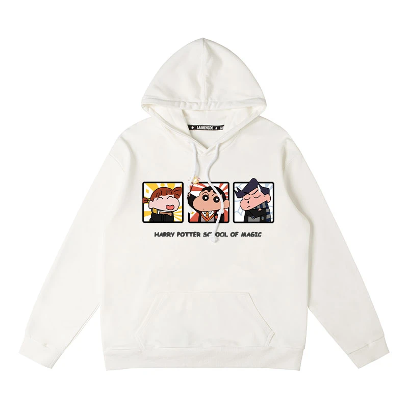 MINISO هاري بوتر المشتركة تلوين سترة صغيرة جديدة للرجال ملابس الخريف مقنعين